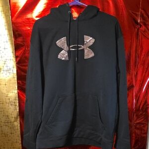 Under Armour Black Hoodie with Camouflage Logo